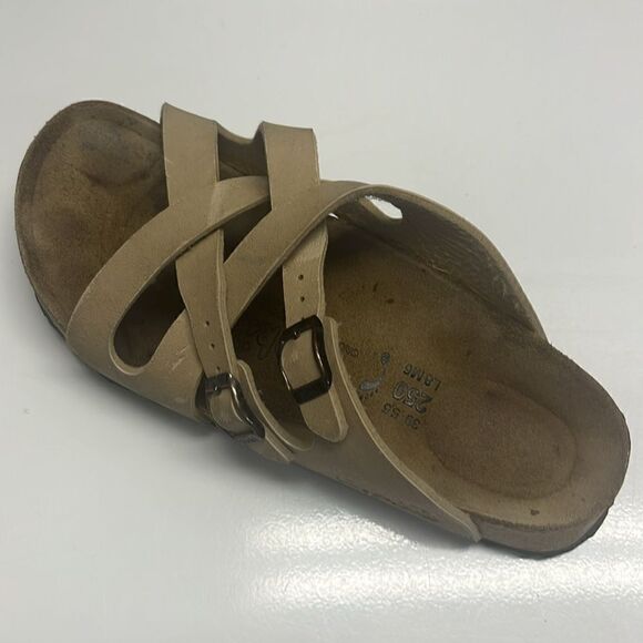 Birkenstocks Size 39 Tan Calais Cork Footbed  Sandal (Left foot only) Unisex - Picture 2 of 11